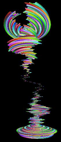 Shape swept out by double-ended fractal